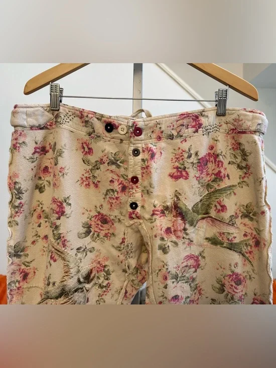 ❣️🆕Magnolia Pearl Floral Underjohns Pants Bird Appliqué Cupid Rose One Size❣️ - Picture 3 of 11